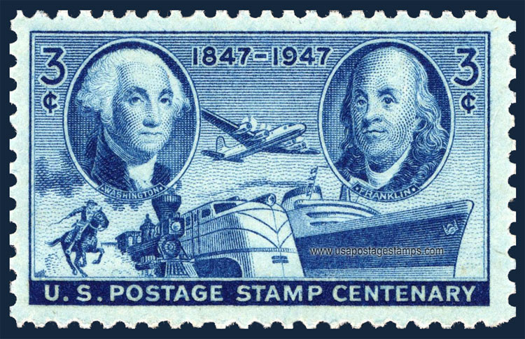 US 1947 Postage Stamp Centenary 3c. Scott. 947