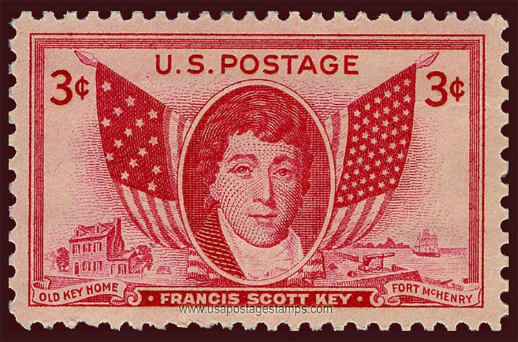 US 1948 Lawyer Francis Scott Key (1779-1843) 3c. Scott. 962