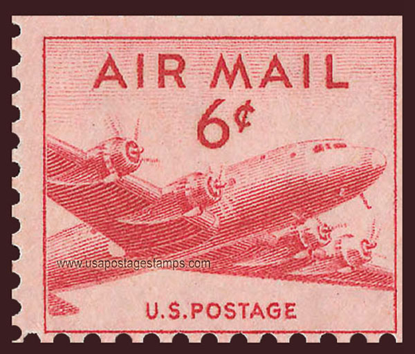 US 1949 'Airmail' DC-4 Skymaster Plane 6c. Michel 553Eor