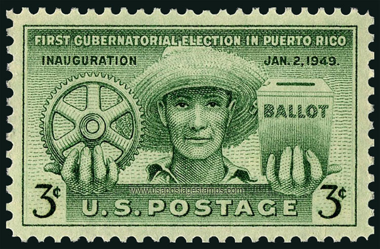 US 1949 Puerto Rico Election 3c. Scott. 983