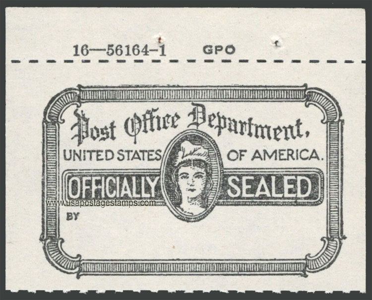 US 1950 Officially Sealed 0c. Scott. OX39