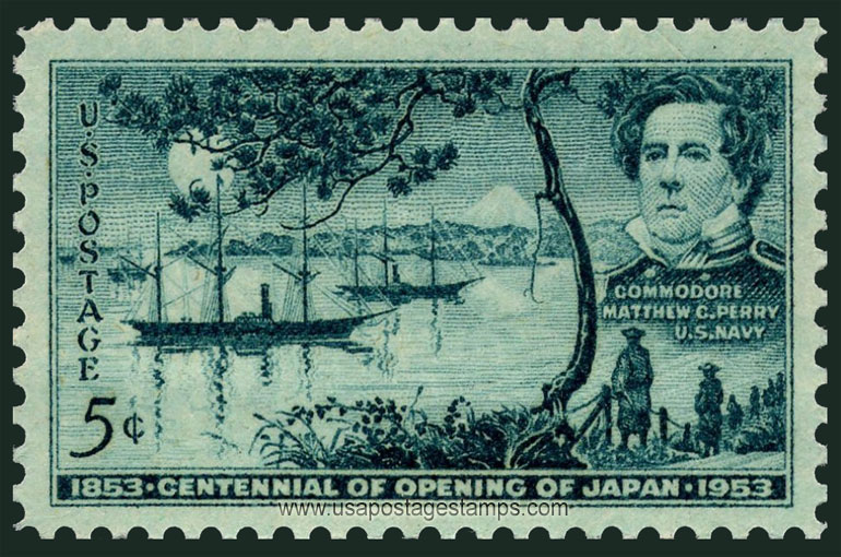 US 1953 Opening of Japan Centennial 3c. Scott. 1021