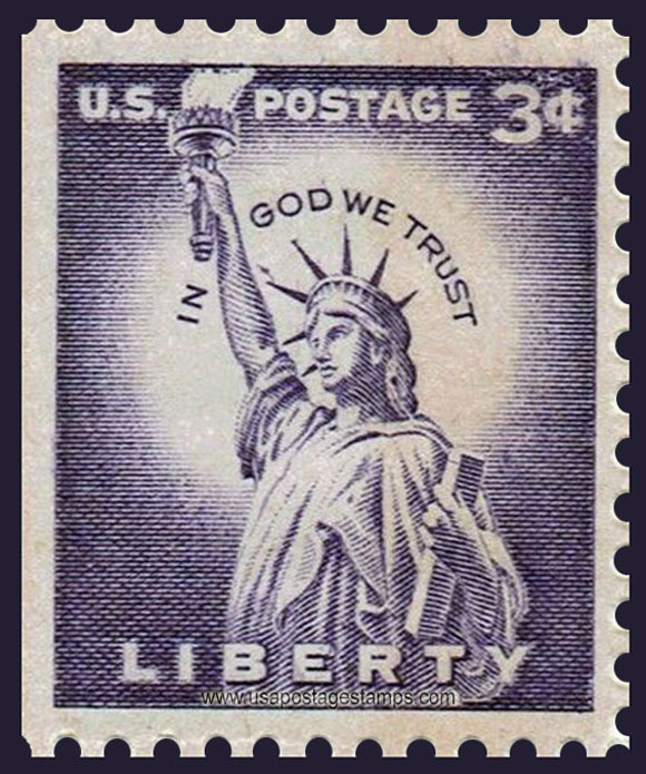 US 1954 Statue of Liberty, Liberty Island, NY City 3c. Michel 656Dl