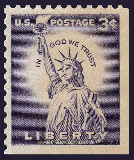 US 1954 Statue of Liberty, Liberty Island, NY City 3c. Michel 656Eru