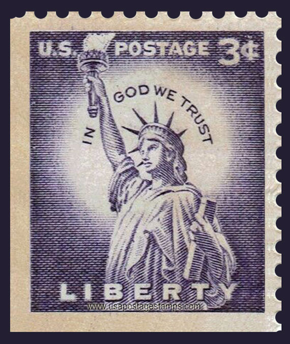 US 1954 Statue of Liberty, Liberty Island, NY City 3c. Michel 656Eul