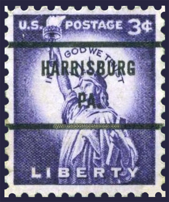 US 1954 Statue of Liberty, Liberty Island, New York City 3c. Michel PR656A