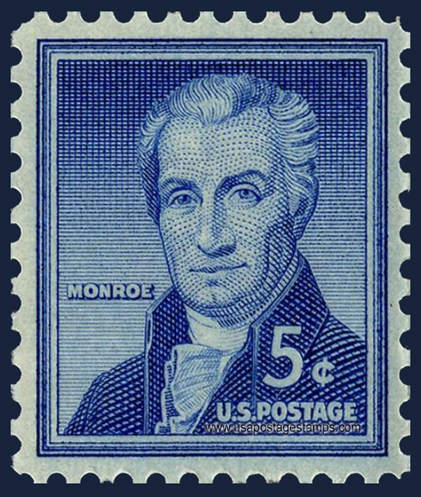 US 1954 James Monroe (1758-1831) 5c. Scott. 1038