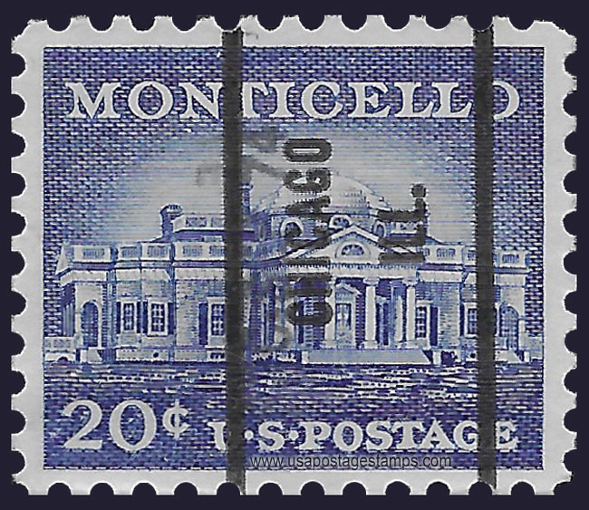 US 1956 Monticello (1772), Charlottesville, Virginia 20c. Michel PR669A