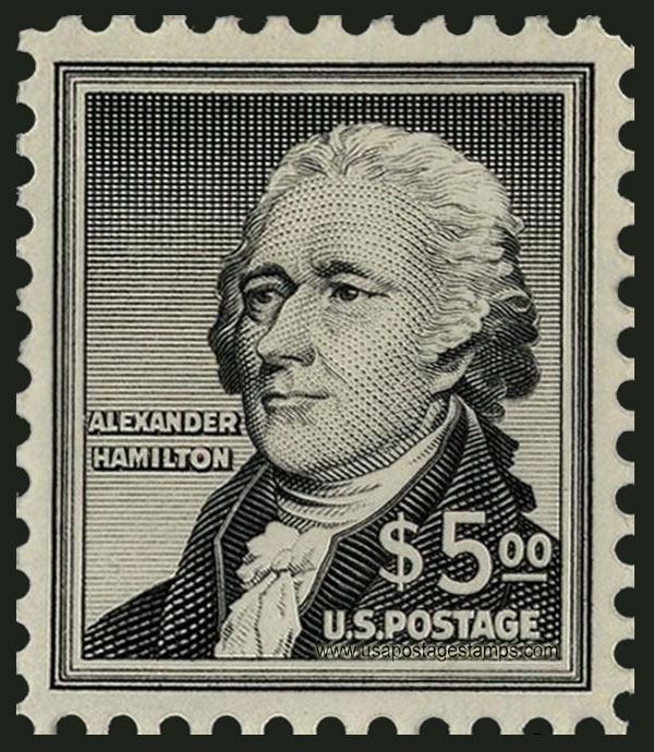 US 1956 Alexander Hamilton (1757-1804) $5 Scott. 1053