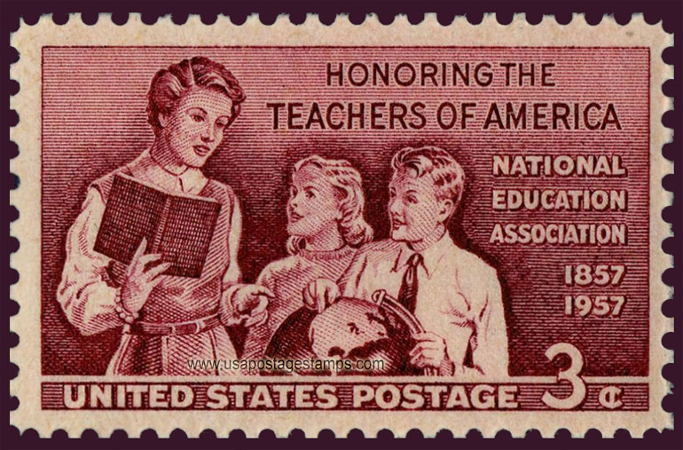 US 1957 Honoring the Teachers of America 3c. Scott. 1093