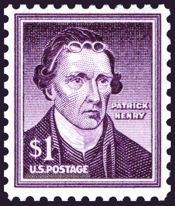 US 1958 Patrick Henry (1736-1799) $1 Scott. 1052a