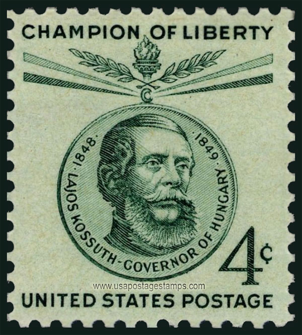 US 1958 Lajos Kossuth ; Champion of Liberty 4c. Scott. 1117