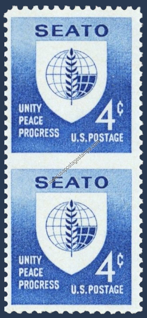 US 1960 The Southeast Asia Treaty Organization (SEATO) ; Se-tenant 4c. Scott. 1151a