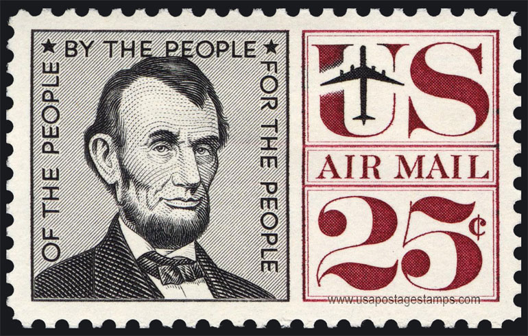 US 1960 'Airmail' Abraham Lincoln 25c. Scott. C59