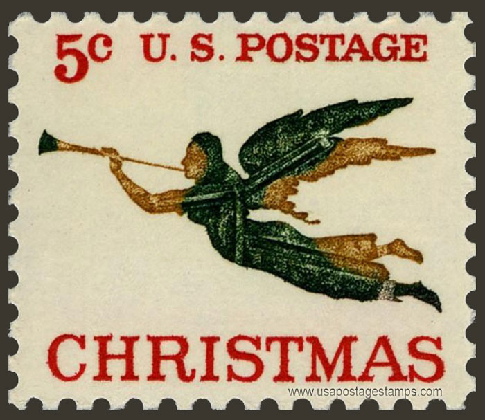 US 1965 Christmas : Angel with Trumpet 5c. Scott. 1276