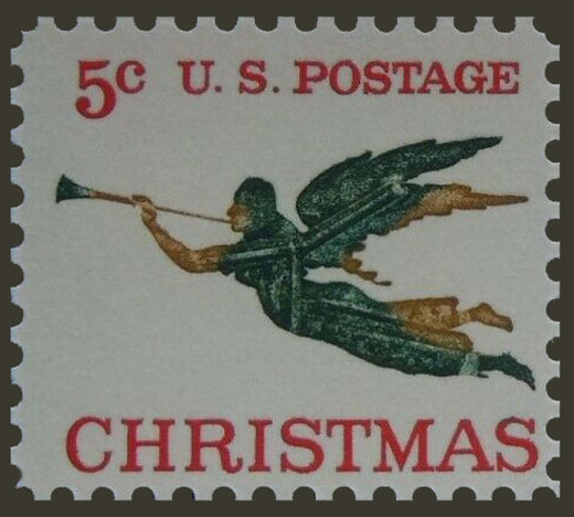 US 1965 Christmas : Angel with Trumpet 5c. Scott. 1276a