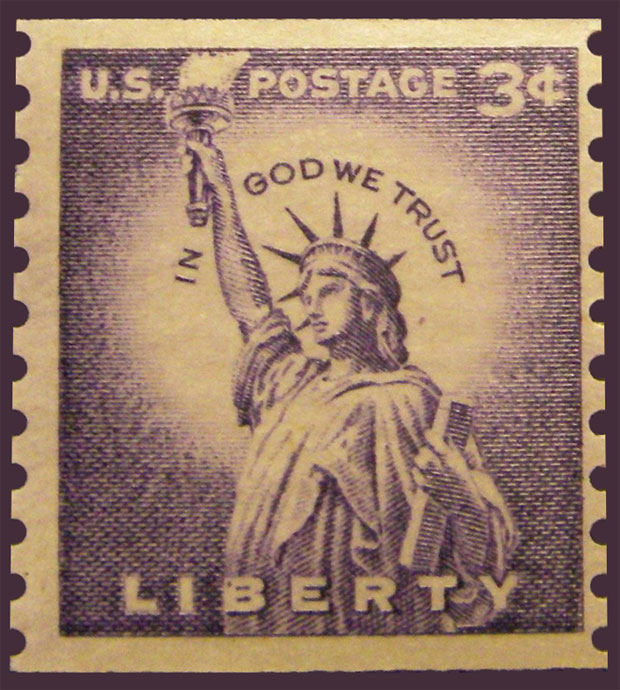 US 1966 Statue of Liberty, Liberty Island, New York City, Coil 3c. Scott. 1057d