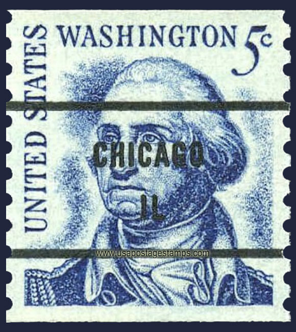 US 1966 George Washington (1732-1799), Coil 5c. Scott. 1304a