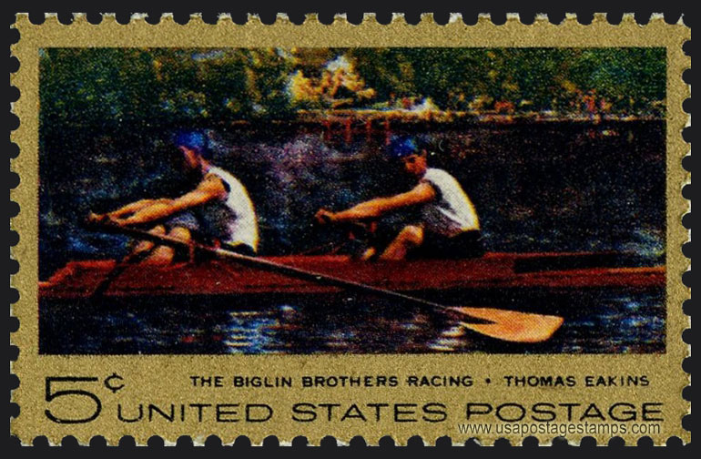 US 1967 Thomas Eakins ; The Biglin Brothers Racing 5c. Scott. 1335