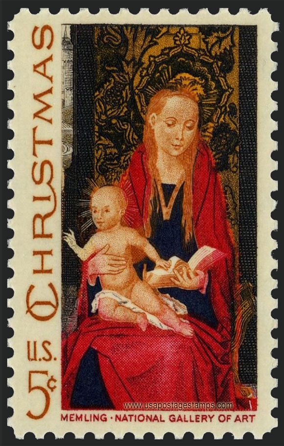 US 1967 Christmas: Madonna and Child 5c. Scott. 1336