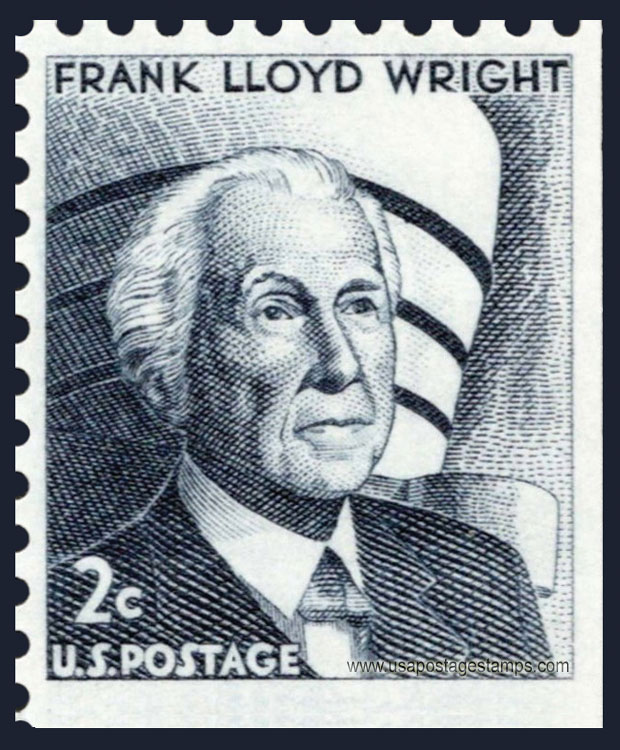 US 1968 Architect Frank Lloyd Wright 2c. Michel 902yEru