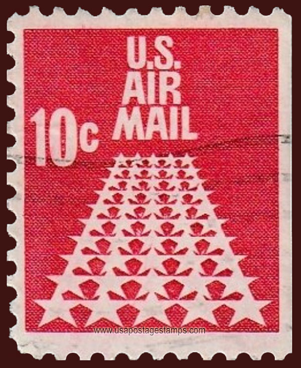 US 1968 'Airmail' 50-Star Runway 10c. Michel 939Dr