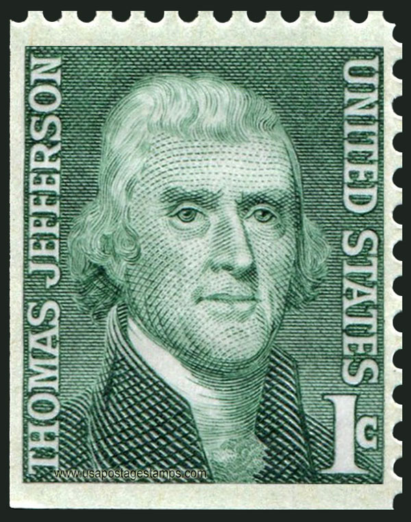 US 1968 Thomas Jefferson (1743-1826) 1c. Michel 940yElu