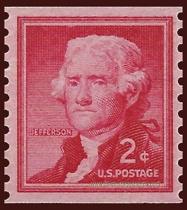 US 1968 Thomas Jefferson (1743-1826) Coil 2c. Scott. 1055b