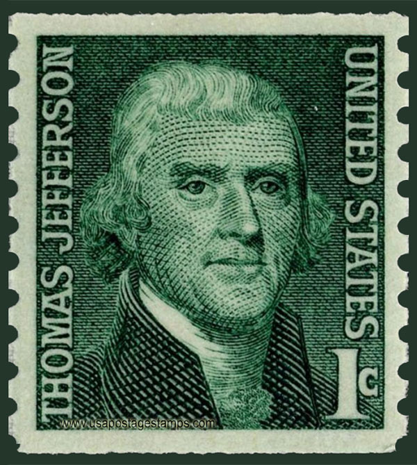 US 1968 Thomas Jefferson (1743-1826) Coil 1c. Scott. 1299