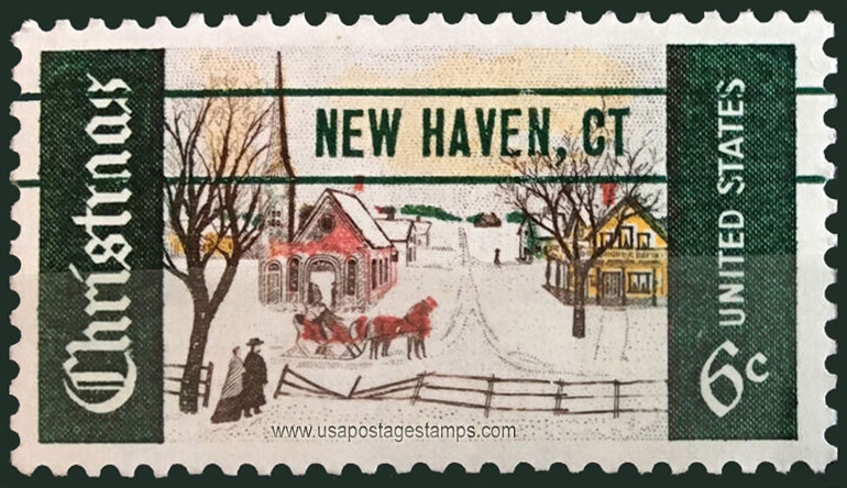 US 1969 Christmas: Winter Sunday in Norway, Maine 6c. Michel 995Ve