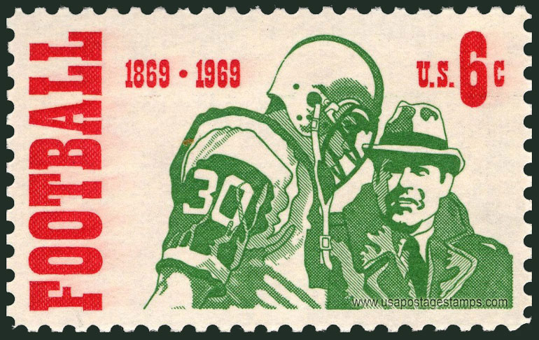US 1969 100th Anniversary of Intercollegiate Football 6c. Scott. 1382