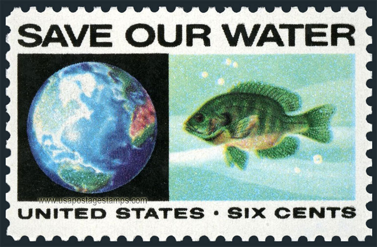 US 1970 Save Our Water ; Anti-Pollution Campaign 6c. Scott. 1412