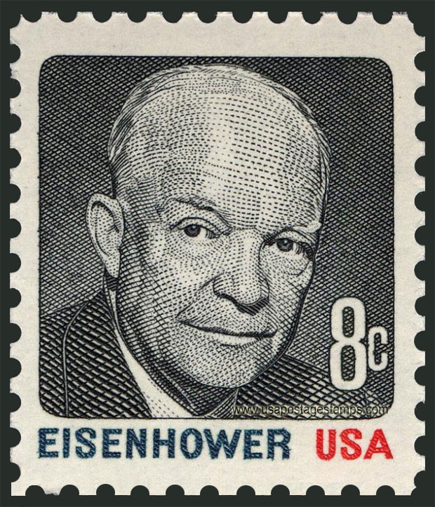 US 1971 David Dwight Eisenhower (1890- 1969) 8c. Scott. 1394