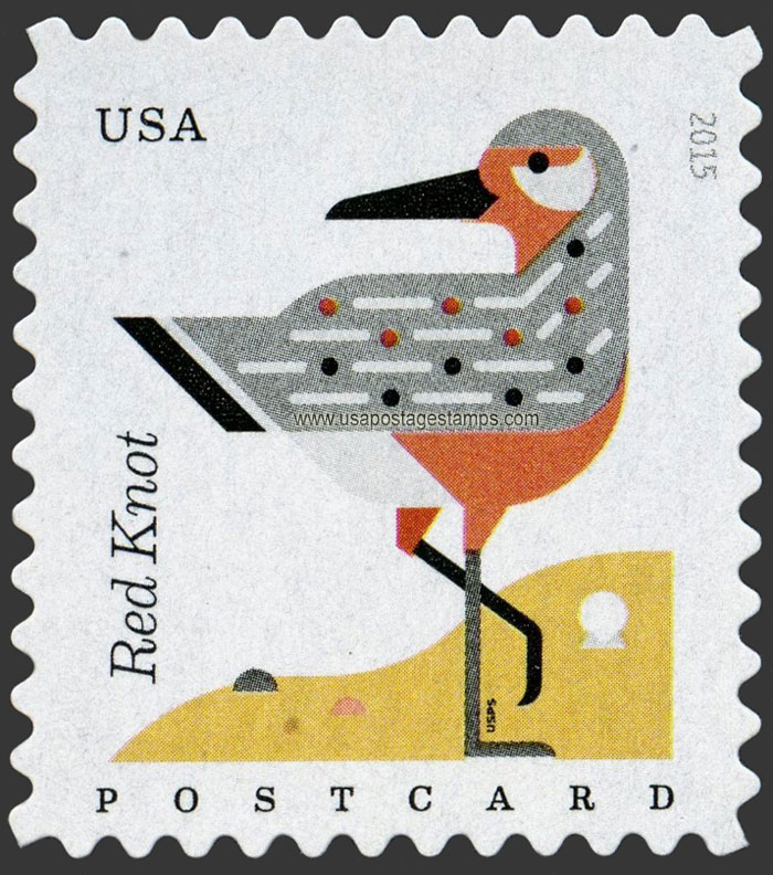 US 2015 Red Knot : Coastal Birds 35c. Scott. 4991