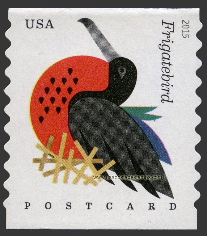US 2015 Magnificent Frigatebird : Coastal Birds ; Coil 35c. Scott. 4996