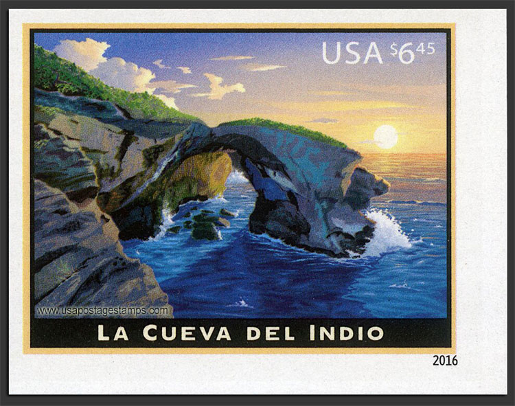 US 2016 La Cueva del Indio ; Imperf. $6.45 Scott. 5040a
