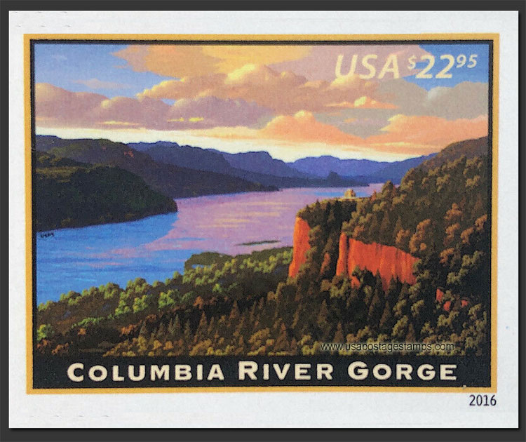 US 2016 Columbia River Gorge ; Imperf. $22.95 Scott. 5041a