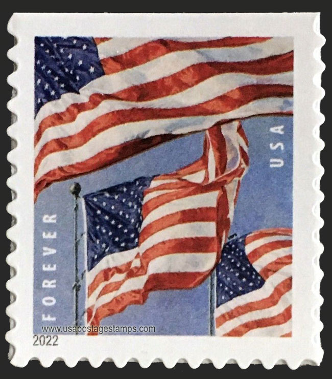 US 2022 Flag of USA ; 58c. (FOREVER º) Scott. 5659