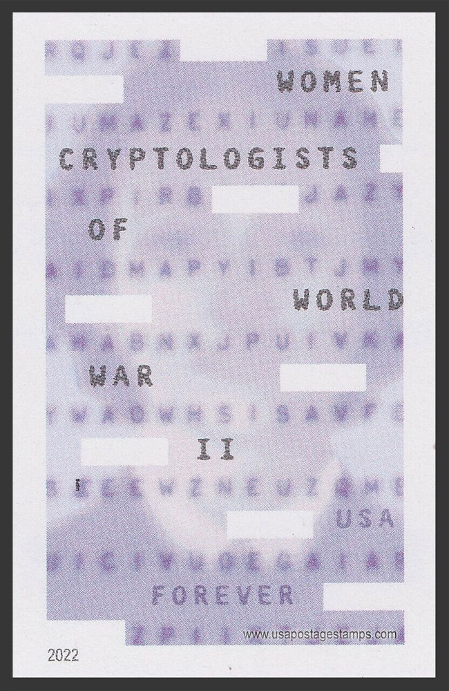 US 2022 Women Cryptologists of World War II ; Imperf. 60c. Scott. 5738a