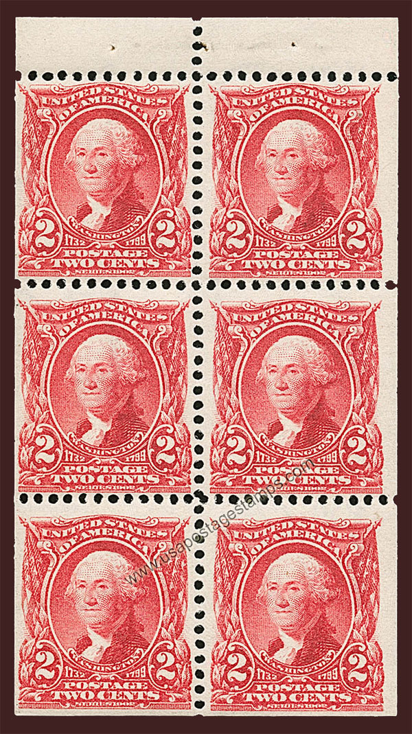 US 1903 George Washington (1732-1799) 2c.x6 Scott. 301c