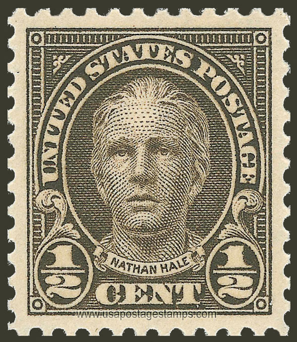 US 1925 Nathan Hale (1755-1776) c. Scott. 551