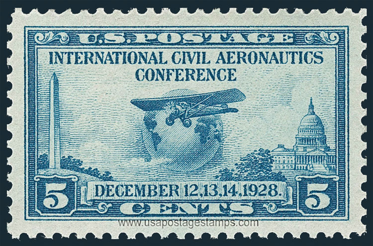 US 1928 Aeronautics Conference 'Airliner Ryan Brougham' 5c. Scott. 649