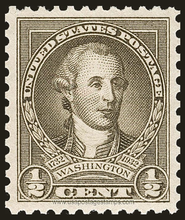 US 1932 George Washington (1732-1799) c. Scott. 704