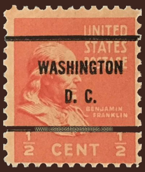 US 1938 Benjamin Franklin (1706-1790) c. Michel PR410A