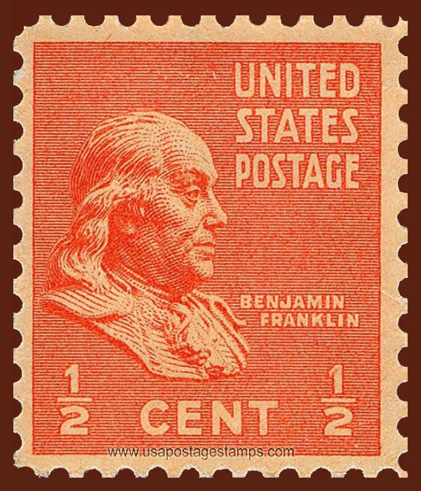 US 1938 Benjamin Franklin (1706-1790) c. Scott. 803