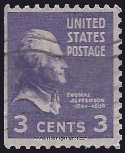 US 1939 Thomas Jefferson (1743-1826) 3c. Michel 414Dl