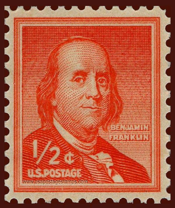 US 1955 Benjamin Franklin (1706-1790) c. Scott. 1030