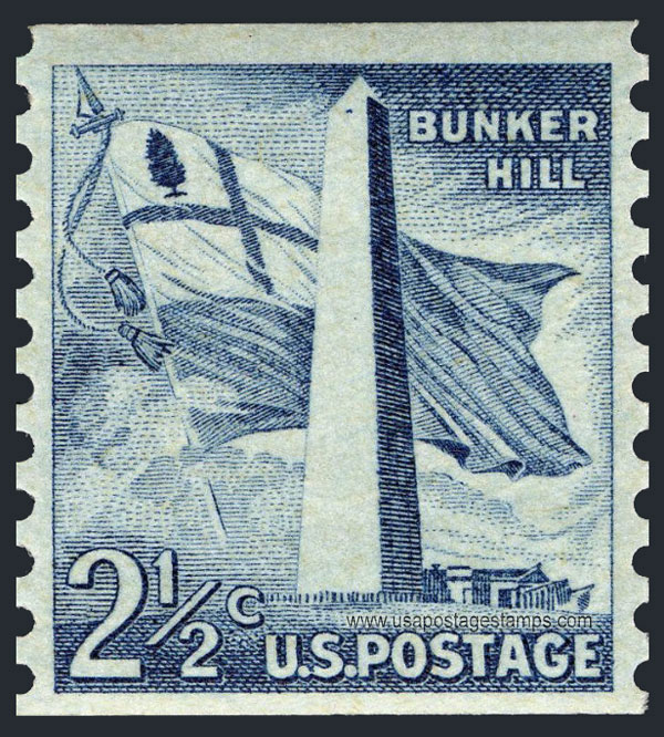 US 1959 Bunker Hill Monument, Boston, Massachusetts ; Coil 2c. Scott. 1056