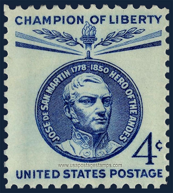 US 1959 Jos de San Martn ; Champion of Liberty 4c. Scott. 1125
